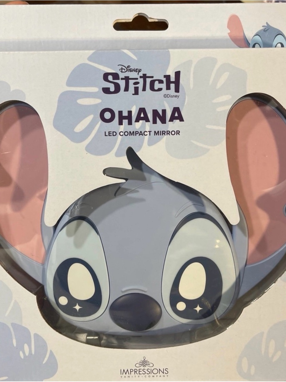 Disney Stitch Ohana LED Compact Mirror Impressions Vanity NEW